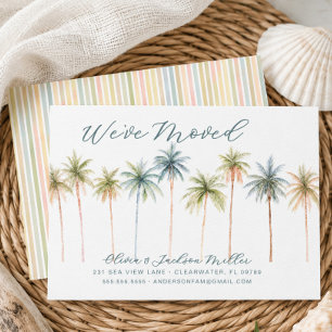 Palm Tree We've Moved Announcement Card 