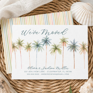 Palm Tree We've Moved Announcement Card