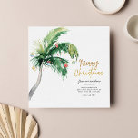Palm Tree We've Moved Merry Christmas Holiday Announcement<br><div class="desc">Christmas Holiday Coastal Moving Palm Tree Announcement you can easily customize by clicking the "Personalize" button. Add your custom message and names on the reverse side</div>