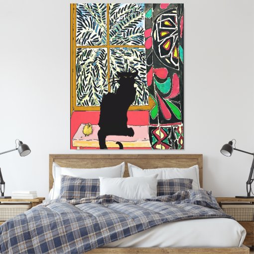 Palm Tree Window With Black Cat Canvas Print Zazzle palm-tree-window-with-black-cat-canvas-print-zazzle