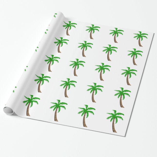 PALM TREE WRAPPING PAPER (Unrolled)