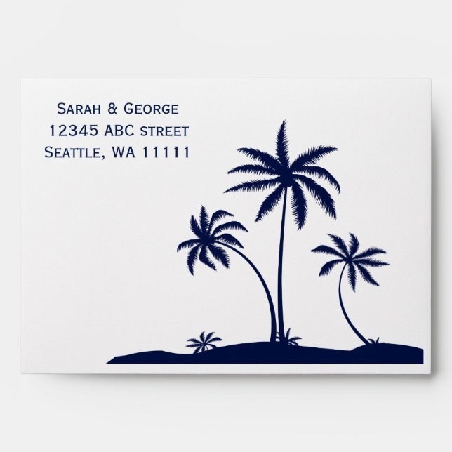 palm trees 5x7 envelopes (Front)