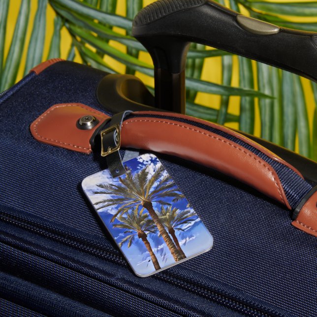 Palm Trees Acrylic Luggage Tag (Front Insitu 1)