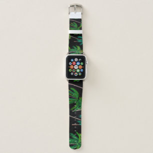 Palm Trees: Acrylic Summer Pattern. Apple Watch Band