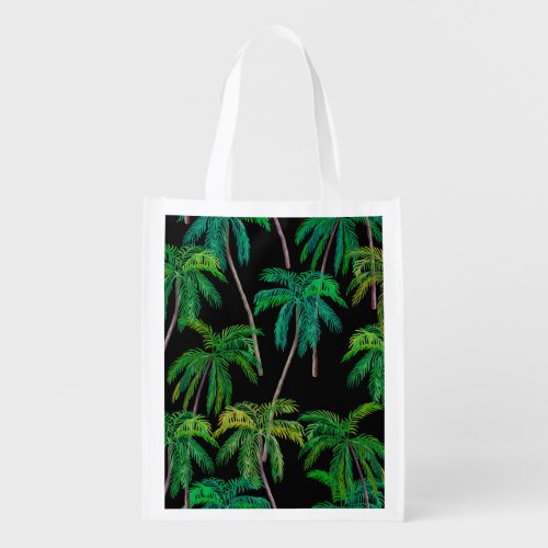 Palm Trees Acrylic Summer Pattern Grocery Bag