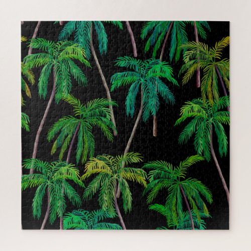 Palm Trees Acrylic Summer Pattern Jigsaw Puzzle