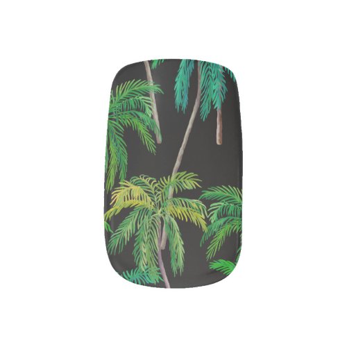 Palm Trees Acrylic Summer Pattern Minx Nail Art