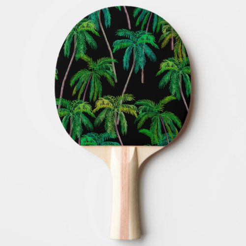 Palm Trees Acrylic Summer Pattern Ping Pong Paddle