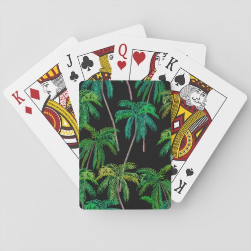 Palm Trees Acrylic Summer Pattern Playing Cards