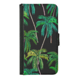 Palm Trees: Acrylic Summer Pattern. Samsung Galaxy S5 Wallet Case