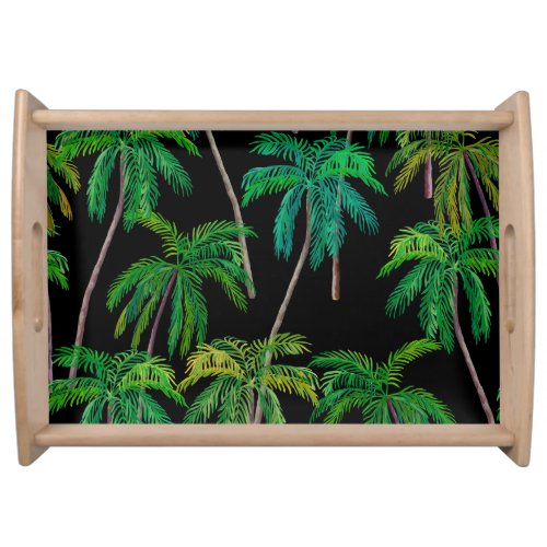 Palm Trees Acrylic Summer Pattern Serving Tray
