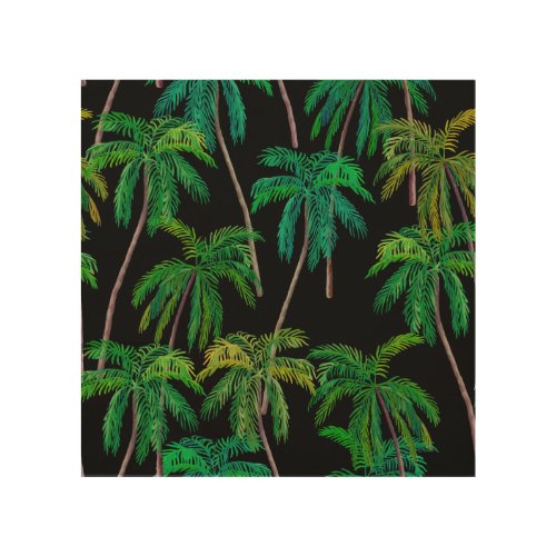Palm Trees Acrylic Summer Pattern Wood Wall Art