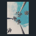 Palm Trees against a Turquoise Sky Photo Poster<br><div class="desc">A beautiful photo looking up at palm trees against a gorgeous turquoise blue sky.</div>