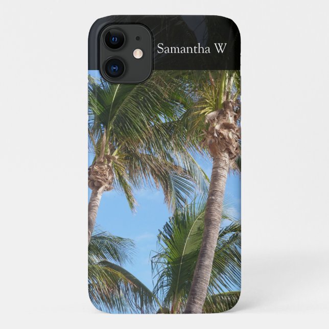 Palm Trees Against Blue Sky Case-Mate iPhone Case (Back)