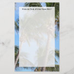 Palm Trees Against Blue Sky Stationery