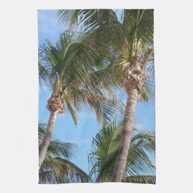 Palm Trees Against Blue Sky Towel (Vertical)