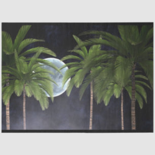 Palm Trees Against the Moon Tissue Paper