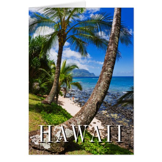 Palm Trees Along Hideaways Beach Cards (Front)