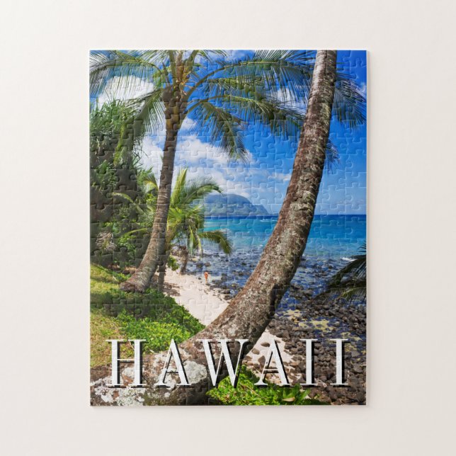 Palm Trees Along Hideaways Beach Jigsaw Puzzle (Vertical)