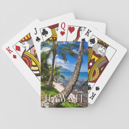 Palm Trees Along Hideaways Beach Poker Cards
