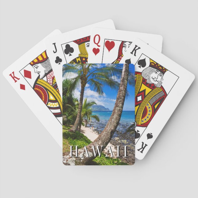 Palm Trees Along Hideaways Beach Poker Cards (Back)