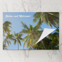 Palm trees and Aloha summer party Paper Placemat
