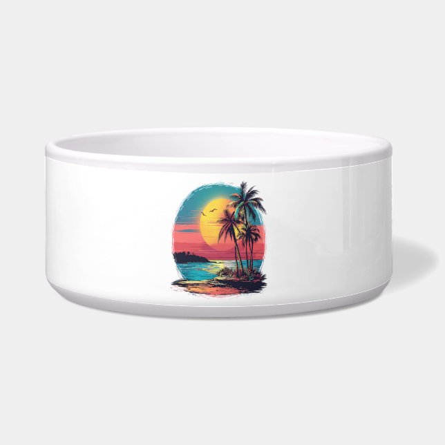 Palm trees and beach bowl (Front)