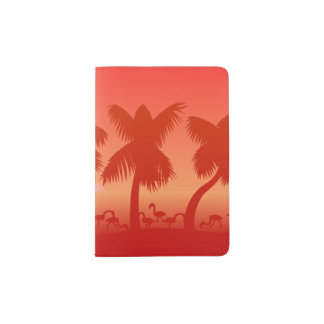 Palm Trees And Birds Passport Holder
