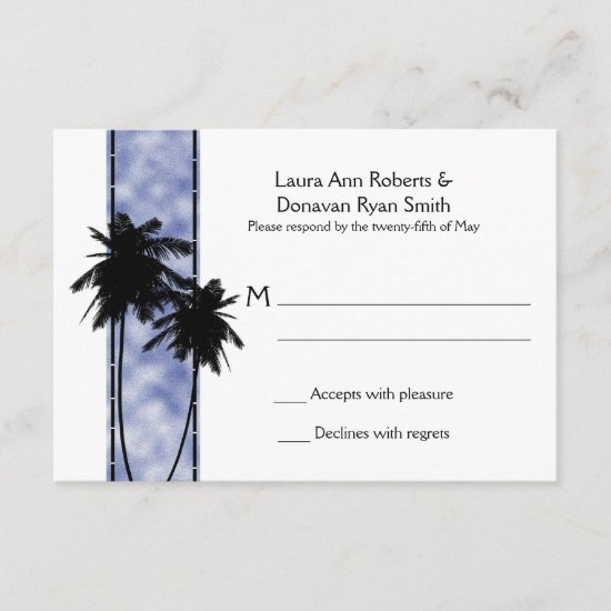 Palm Trees and Blue RSVP