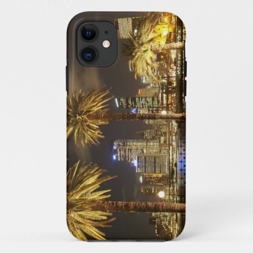 Palm Trees and CBD at Night Sydney New South iPhone 11 Case
