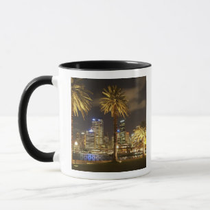 Palm Trees and CBD at Night, Sydney, New South Mug