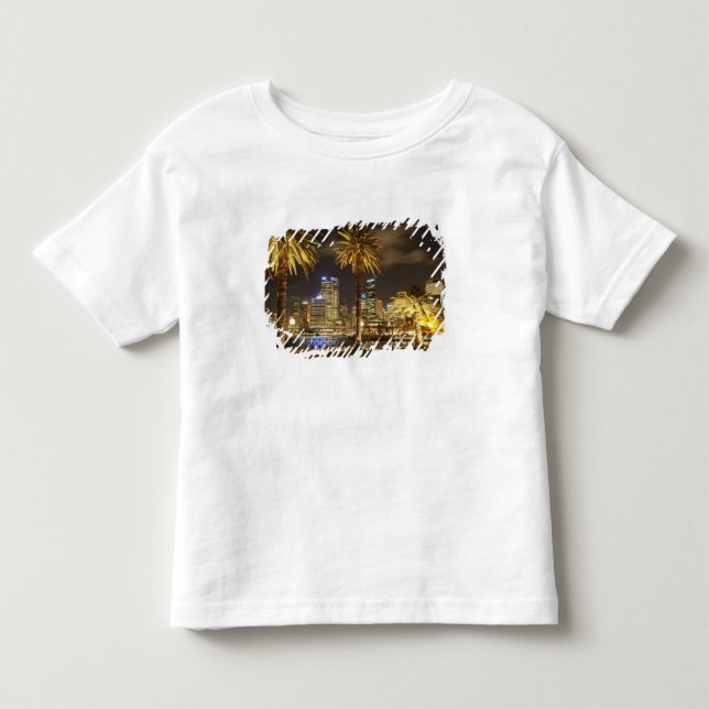 Palm Trees and CBD at Night, Sydney, New South Toddler T-shirt (Front)