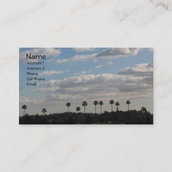 Palm Trees And Clouds Business Card by DonnaGrayson at Zazzle