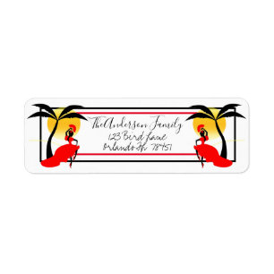 Palm Trees and Dancer Label