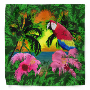 Palm Trees And Island Sunsets Bandana