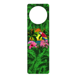 Palm Trees And Island Sunsets Door Hanger