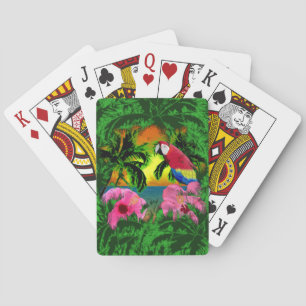 Palm Trees And Island Sunsets Poker Cards