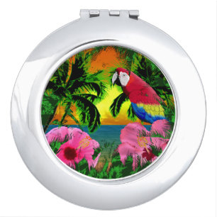 Palm Trees And Island Sunsets Vanity Mirror