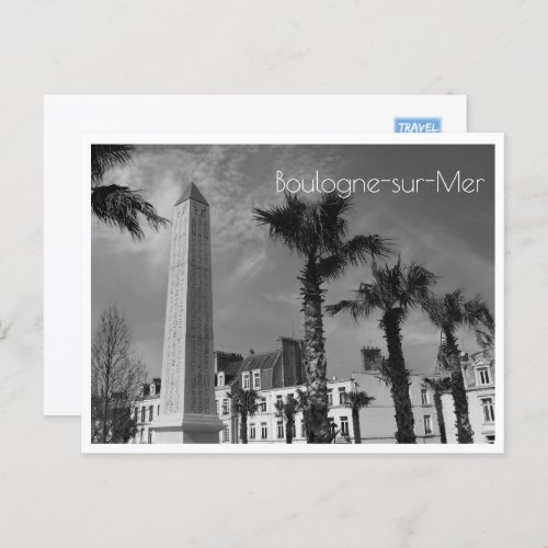 Palm Trees and Obelisk Boulogne_sur_Mer France Postcard