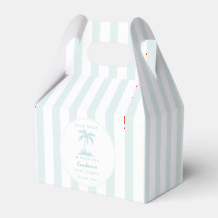 Palm Trees and Pacifiers Coastal Baby Shower Favor Boxes