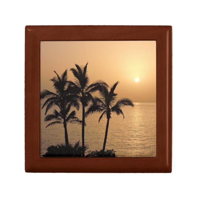 Palm Trees and Romantic Sunset Gift Box (Front)