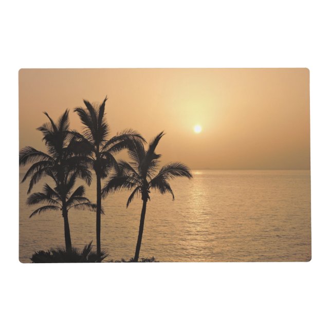Palm Trees and Romantic Sunset Placemat (Front)