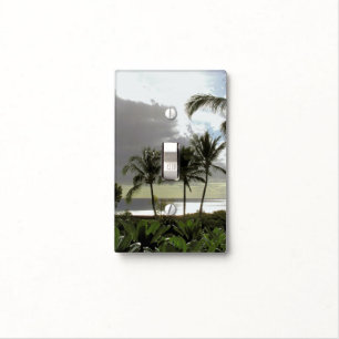 "PALM TREES AND SILVERY OCEAN AT DUSK" LIGHT SWITC SWITCH COVER