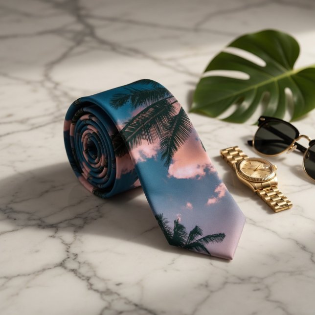 Palm trees and sky neck tie (Creator Uploaded)