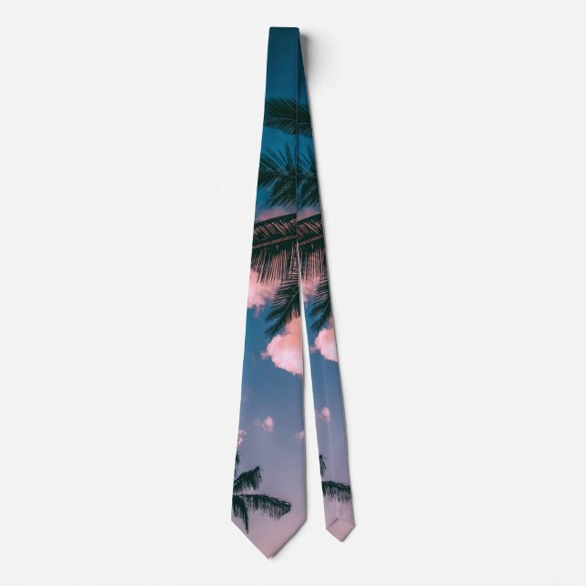 Palm trees and sky neck tie (Front)
