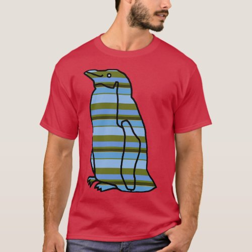 Palm Trees and Sky Stripes Penguin T_Shirt