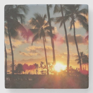 Palm trees and Sunset coaster