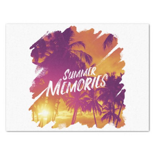 Palm trees and sunset design tissue paper