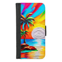 Palm Trees and Sunset Glow Painting