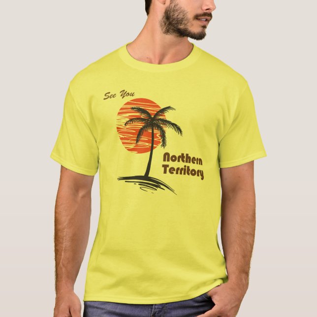 Palm trees and Sunset T-Shirt (Front)